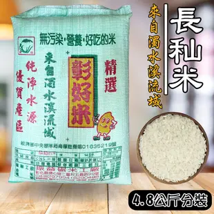 【受益米舖】長秈米 (台中秈10號) 4.8公斤分裝 新米 秈稻米 低GI值 濁水米 DR810024
