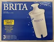3 Pack Brita Standard Replacement Filters Brita Water Pitchers/Dispensers SEALED