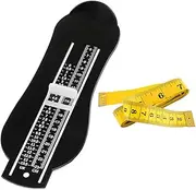 [Frypay] Foot Gauge, Shoe Sizer, Shoe Measuring Device, Children's Shoe Size Measuring Device with 1 Tape Measure Feet for Determining Shoe Sizes, Children, Women, Men, for EUR UK Shoe Gauge (Black),