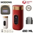 MODONG Electric Kettle Portable Thermal Mug LCD Heating Cup Water Boiler 650ML