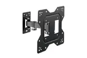 BrateckEconomical Full-Motion TV Wall Mount For 23 ft-43 ft Fit Curved TV up to 30KG, VESA 100x100,100x200,200x100,200x200 Fine Texture Black