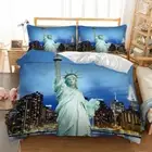 Statue of Liberty Quilt/Doona/Duvet Covers Set Single/Queen/King Size Bed Linen