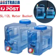 5L/12L Blue PC Portable Water Container Canteen with Spigot for Camping AU