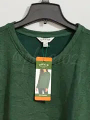 size XL XXL Orvis Ladies' Crewneck Pullover Green