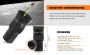 2" Ultra-Wide 80° Eyepiece for Astronomical Telescope Focal Focal 15mm/20mm/30mm