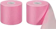 2Pack 22 Yards Pre-wrap Athletic Tape Foam Underwrap Tape Sports Foam Underwrap Bandage Athletic Foam Tape for Wrists Elbows Knees Ankles Hair(Rose Color)