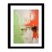 Abstract Framed Art Red Green Framed print Art Poster