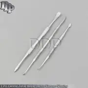 3 Pcs Dental Zahle Beale Lecron Carvers Waxing Modelling Mixing Spatula Lab Kit