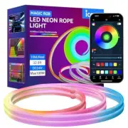 65.6FT Addressable Neon Rope Light, WS2811 RGB LED Chasing Digital Strip 20M