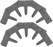 20PCS Faux Stone Landscape Edging Plastic Garden Borders Easy Install Flower Bed Decorative Picket Fence for Outdoor