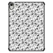 iPad Air 11-inch (M2/M3) iPad Impact Case Bohemian abstract black white watercolor floral pattern