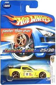 [Hot Wheels] Mattel 2006 First Editions 1:64 Scale Yellow Corvette C6R Die Cast Car #025
