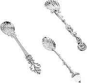 TIDTALEO 1 Set Vintage European Court Tableware Spoons for Desserts Elegant Household Pudding Spoon Lightweight Easy to Clean for Parties Table Decorations