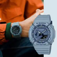 在飛比找momo購物網優惠-【CASIO 卡西歐】G-SHOCK 啞光金屬雙顯手錶(GA