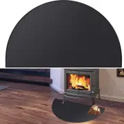 Fireproof Fireplace Mats 5mm Thick 6- Layers Half Round Hearth Rug Fire Resis...