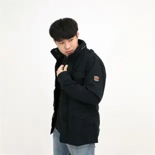 【Superdry】極度乾燥 深藍 內裏藍迷彩 軍裝外套 無帽 男款 夾克 大衣 暗袋(夾克 無帽外套)