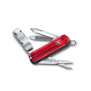 【VICTORINOX 瑞士維氏】瑞士刀 Nail Clip 580 8用/65mm/透紅(0.6463.T)