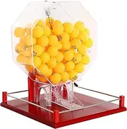 Manual Lottery Machine Raffle Drum Transparent Large Turntable Lottery Box Lottery Balls for Supermarket Shop Festival Event Props