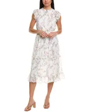 CeCe Swiss Dot Midi Dress
