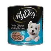 My Dog Tender Chicken Turkey Banquet Dog Food 12 x 680g Tray