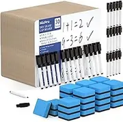 Nicpro 30 Pack Dry Erase Mini Whiteboard A4, 9 x 12 Double Sided Lapboard Bulk with 30 Pens,30 Erasers Learning Small White Board Portable Drawing Writing for Student and Classroom Use