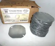 ⭐NEW BOX OF 50⭐CROUSE-HINDS TP322 4" OCTAGON BOX FLAT COVER