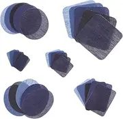 jojofuny 24Pcs Iron Patch Multi Color Stickers for Clothing Self Adhesive Elbow and Knee Patches for Sweaters and Shirts Unique Designs for Craft Works