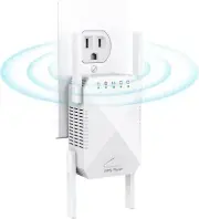 WiFi Extender,Fastest WiFi Booster 1200Mbps Dual Band (5GHz/2.4GHz) WiFi (White)