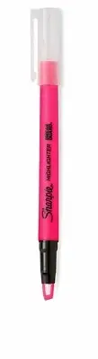 Sharpie Clear View Stick Flourecent Pink Highlighter New 1950756