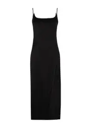 Jacquemus La Robe Notte Stretch-satin Midi Dress - Black - 40 (UK12 / M) 40 (UK12 / M)