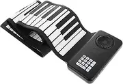 Abaodam Portable Keys Silicone Roll Up Piano Keyboard with Built in Speakers Foldable Design for for Music Practice Battery Operated for Outdoor Use