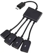 ChenYang Micro USB Host OTG Adapter Cable with Dual Port Hub for Galaxy S5 S4 S3 Note2 Note3 Note4 Phone & Tablet