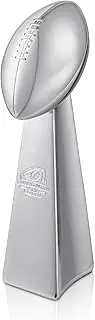 AISLE 3 ESSENTIALS Fantasy Football Trophy – 14" Chrome Replica Championship Trophy, Premium Resin, Silver Lombardi-Style Winner’s Cup, League Champion Award, Durable & Realistic Design