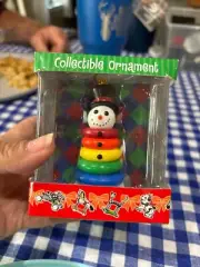 Fisher Price Collectable Ornament Rock-a-Stack Snowman Decoration