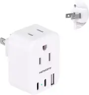 US to Japan Plug Adapter, Japan Power Travel Adpter with 2 Outlets 3 USB Ports(2
