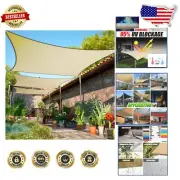 Versatile 6' x 17' Beige Shade Sail - Ideal for Weddings and Outdoor Events