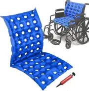 Bedridden Air Inflatable Seat Cushion With Full Back For Wheelchair, Anti-bedsore Seat Pad For Elder