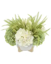 Creative Displays Floral Centerpiece with Hydrangeas & Ferns