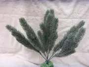 17" FROSTED PINE BUSH (x7 STEM) (PLASTIC) ARTIFICIAL FLOWERS