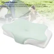 Light Green Cervical Support Pillow Ergonomic Memory Foam Enhanced Comfort FD