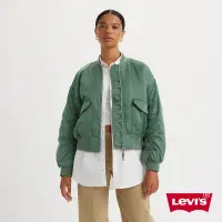 在飛比找Yahoo奇摩購物中心優惠-Levis 女款 鋪棉飛行外套 / 抓皺袖設計 蒂芬妮綠