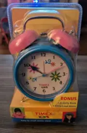 Vintage TIMEX KIDS Analog Bell Alarm Clock TK030L Brand New Sealed