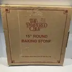 Pampered Chef Family Heritage Stoneware #1370 Large Round Flat Pizza Stone 15”