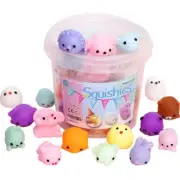 24pcs Squi shy Toy Cute Animal Antistress Ball Mochi Toy Stress Relief Toys