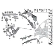 3Pcs Engine Upper Compartment Partition Bulkhead Panel Kit for X5 E70 X6 E71 E72 51717169419 51717169420 51717169421 Black