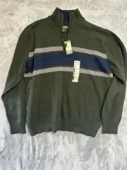 Eddie Bauer Quarter Zip Fleece Pullover Jacket, Men’s XL New Heather winetasting