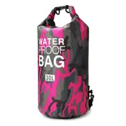 30L Outdoor Sports Waterproof Dry Bag Backpack Pouch For Floating Boating Kayaking Camping PINK COLOR