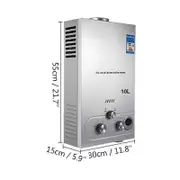 Redkid Tankless Propane Water Heater Propane 4.8GPM 36 KW Stainless Steel on Demand Water Heater Fit for Home Outdoor RV Use 10L
