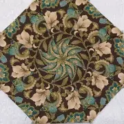 16 9.5" Gold Trimmed Flowers #2 Stack/Whack Quilt Blocks * Kaleidoscope