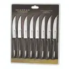NEW SCANPAN MICROSHARP 8PC STEAK KNIVES SET - 8 PIECE BLACK